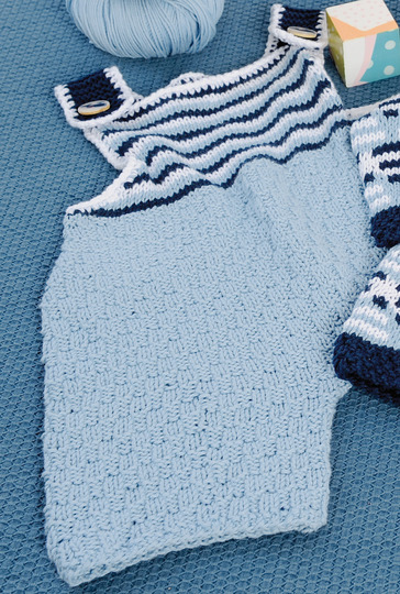 Strampler mit Jacke in Marine, Hellblau, Weiß