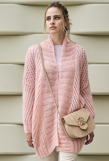 Jacke im Netzmuster in Rosa