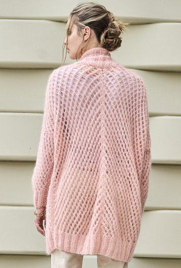 Jacke im Netzmuster in Rosa