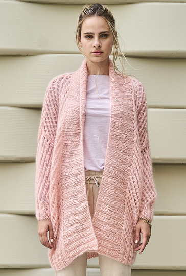 Jacke im Netzmuster in Rosa