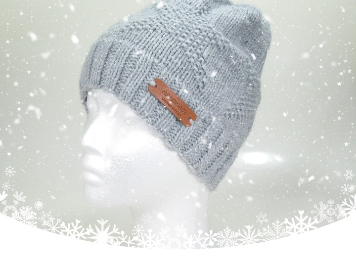 Strickanleitung warme Mütze in Strick-Prägemuster