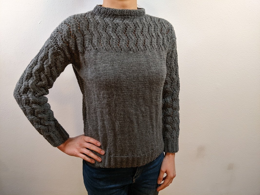 Strickanleitung Pullover mit Wellenmuster