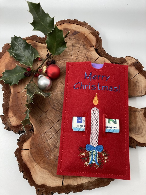Stickdatei Schokohülle Weihnachten Geldgeschenk - Bild 3