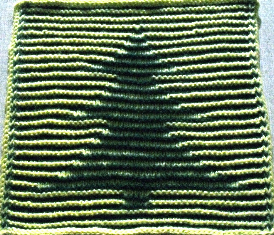 Tannenbaum in Schattenstricktechnik als Deko oder Spüli