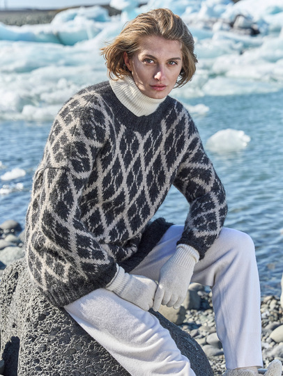 Fair-Isle-Pulli aus Alpakawolle