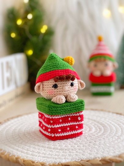 Christmas cuties and their gifts - Crochet pattern 3 amigurumi characters
