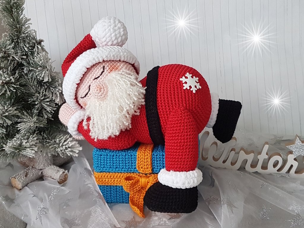 Santa der schlafende Weihnachtsmann mit Geschenkbox - Bild 8