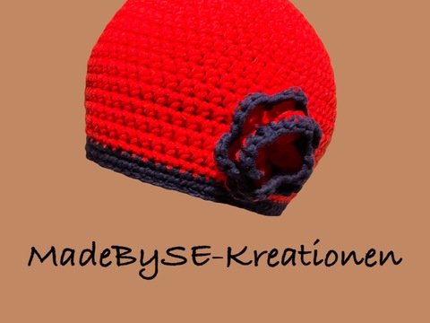 Häkelanleitung Mütze im 20er Jahre Style mit Blume