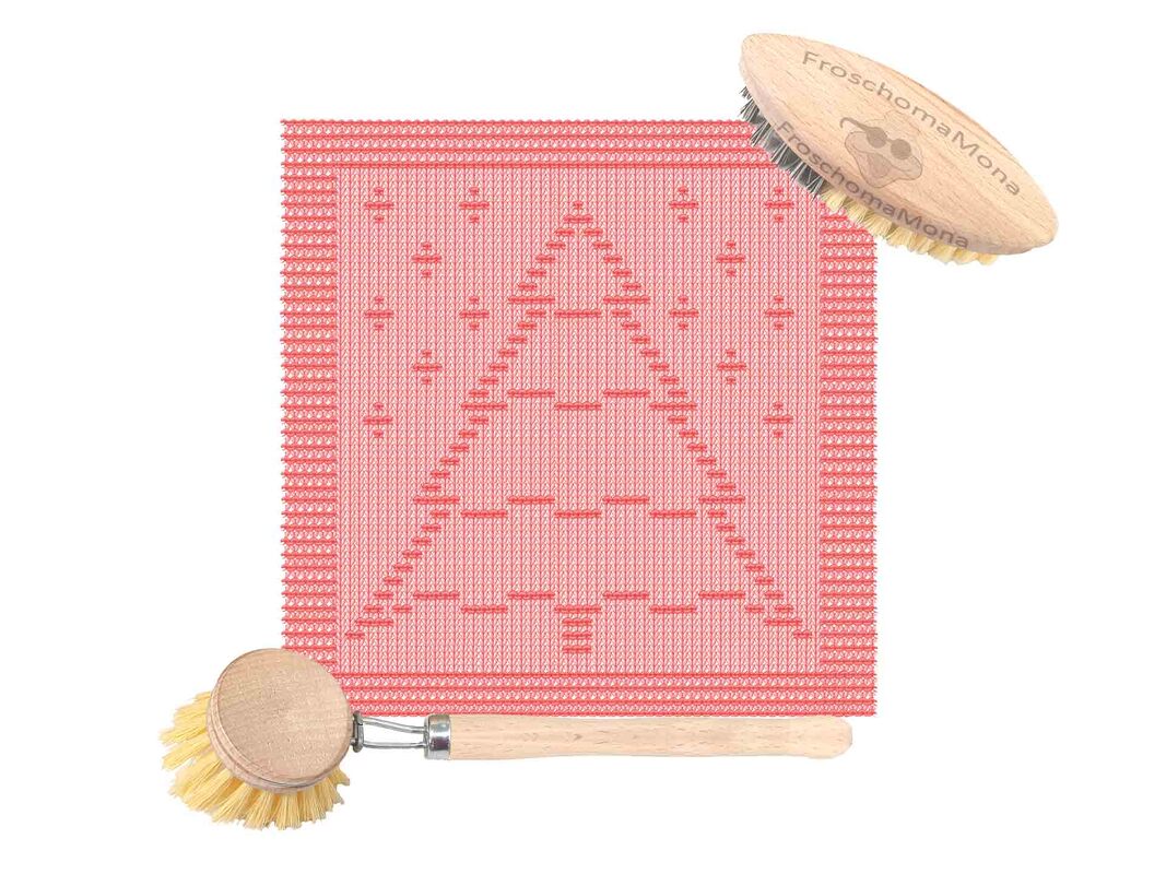 Weihnachtsbaum Deckchen Spültuch „ Tannenbaum im Schnee“ Topflappen Deko - Bild 6