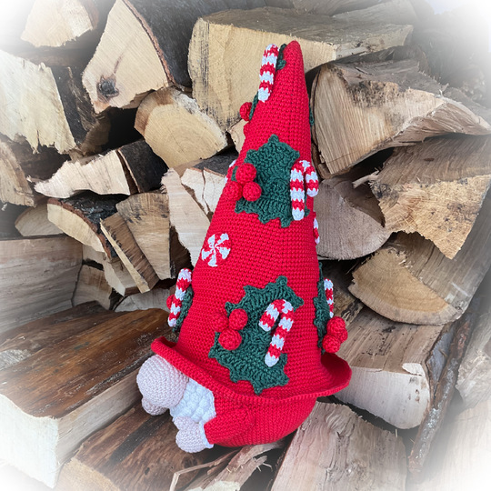 Der Weihnachtsgnome als T&uuml;rstopper, H&auml;kelanleitung Weihnachtswichtel