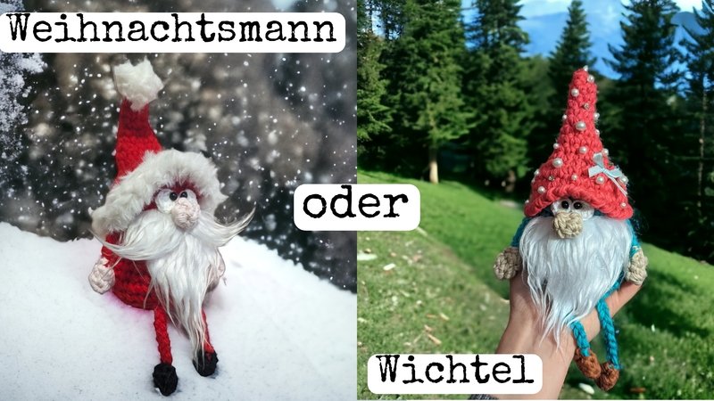 Chiara's Engelshop Weihnachtsmann Bastelset - 6x DIY Wichtel & Perlenengel Anhänger