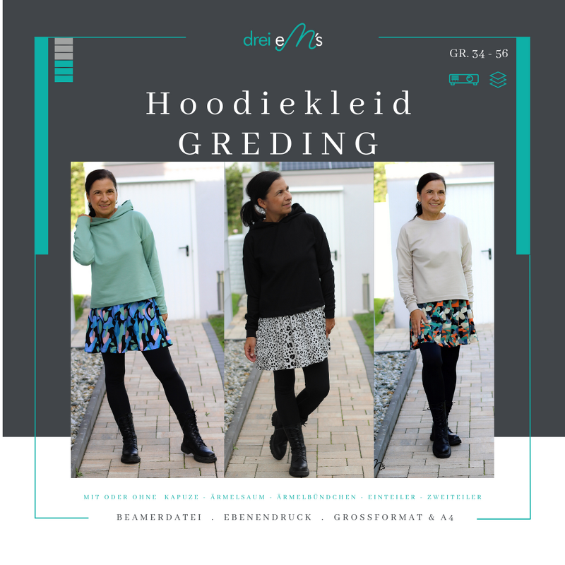 Ebook Hoodiekleid, Hoodie, Rock GREDING Gr. 34-56