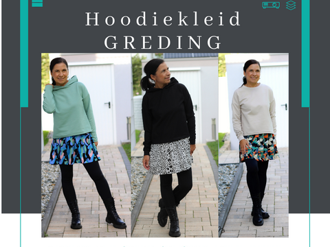 Ebook Hoodiekleid, Hoodie, Rock GREDING Gr. 34-56