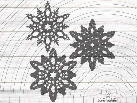 Deko Stern 2 Lagen 3-5 Plotterdatei SVG DXF