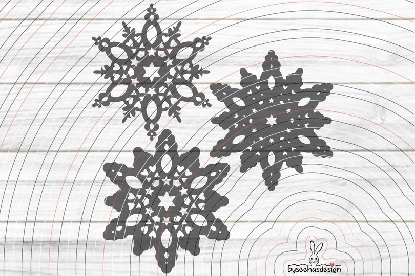 Deko Stern 2 Lagen 3-5 Plotterdatei SVG DXF