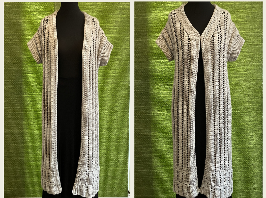 Wadenlanger Kurzarm-Mantel „Mrs. Django“ - Häkelanleitung