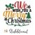 Stickdatei We Wish You A Merry Christmas, Stickvorlage frohe Weihnachten