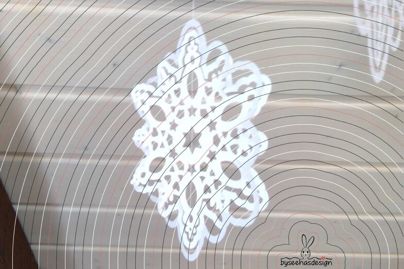 Deko Stern mit Rahmen Plotterdatei SVG DXF