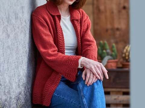 ZIEGEL-TWIN-SET JACKE