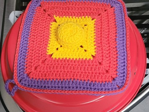 Häkelanleitung "Omnia" Topflappen im Granny Square Stil