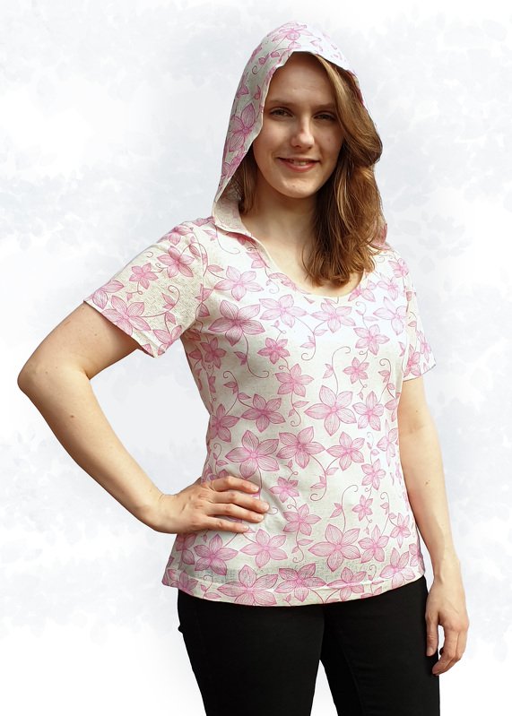 PDF Pattern Hooded Shirt Kyra Shirt with hood sizes 34 to 50 A4, letter,A0 - Image 4