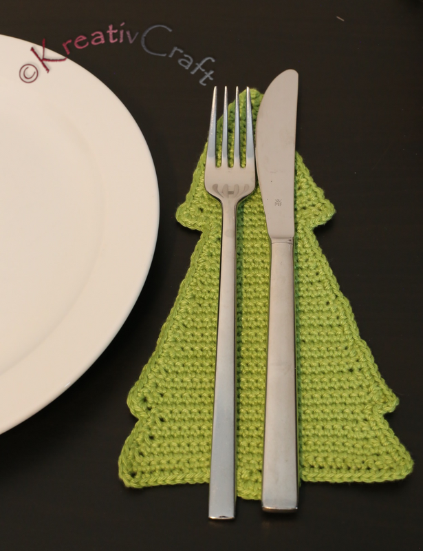 table runner with fir tree motif – crochet pattern – many variants possible - Image 4