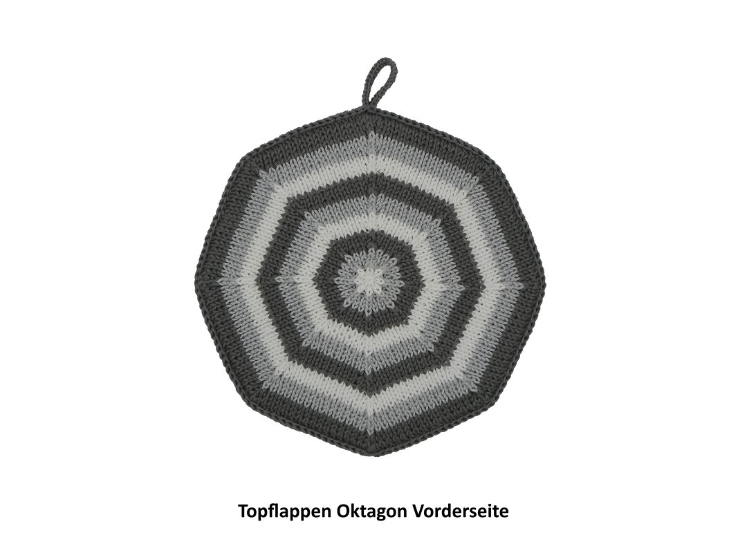 Topflappen Oktagon Strickanleitung