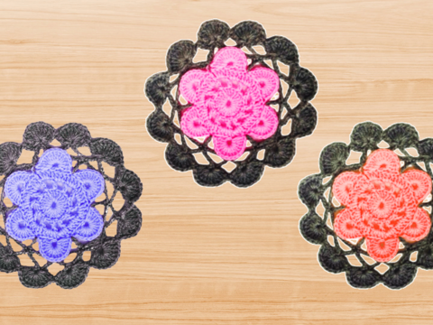 A Crochet Round Coaster Pattern