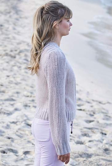 Cardigan im Ajour-Rippenmuster