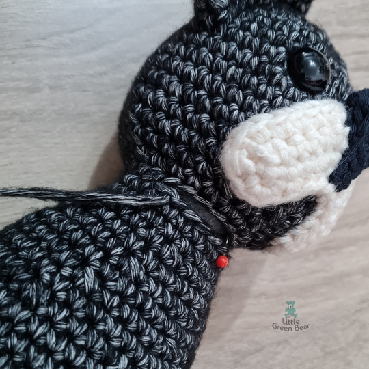 Franklin the French Bulldog Crochet Amigurumi Pattern (English)
