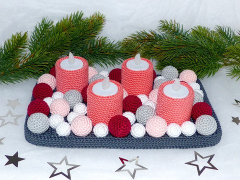 Häkelanleitung Adventskranz
