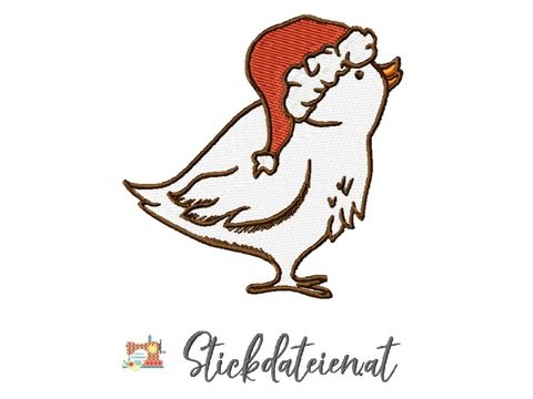 Stickdatei Wintervogel, Stickvorlage Winterzeit, Maschinensticken Weihnacht
