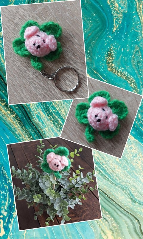 Kleeschwein Anhänger / Glücksbringer