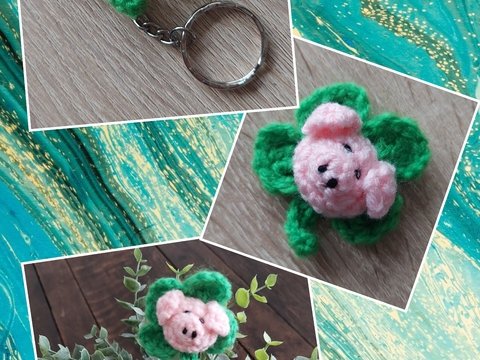 Kleeschwein Anhänger / Glücksbringer