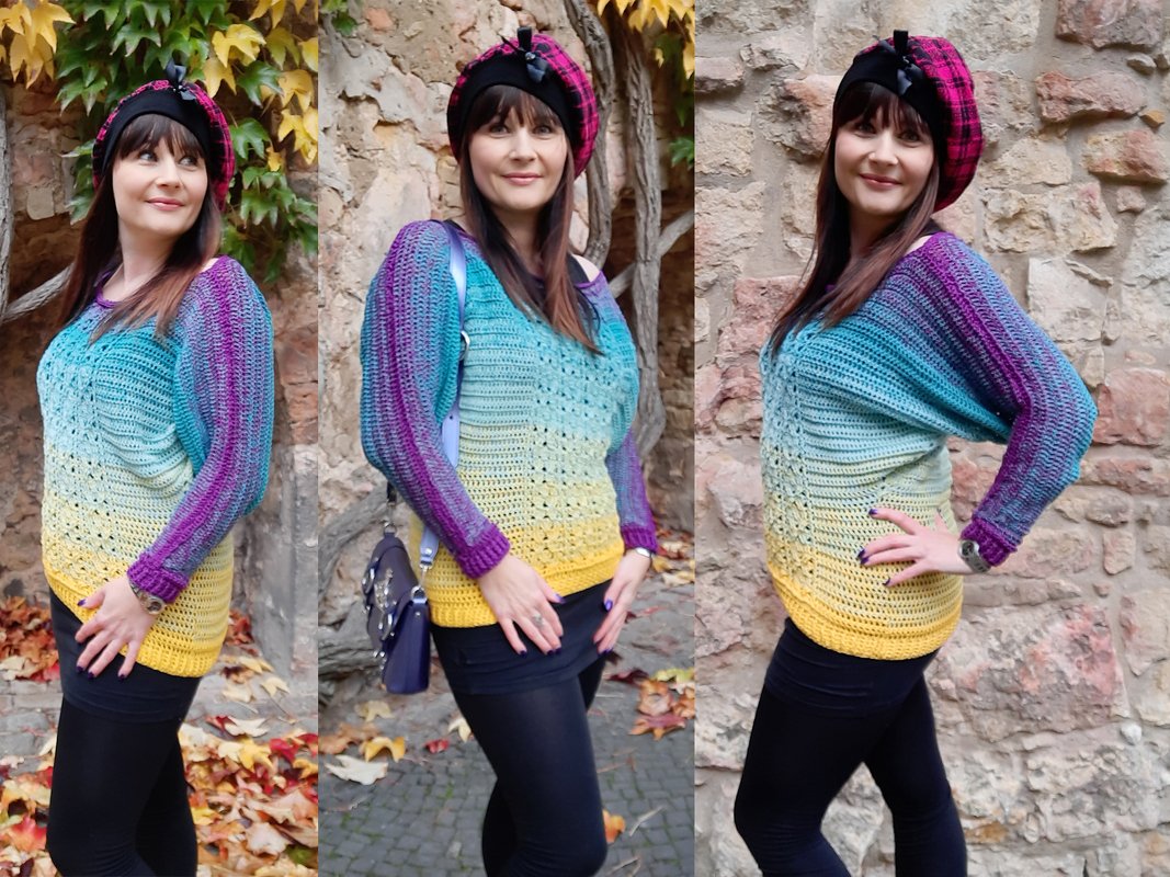 Fledermauspulli PARADIES Häkelanleitung - Bild 3