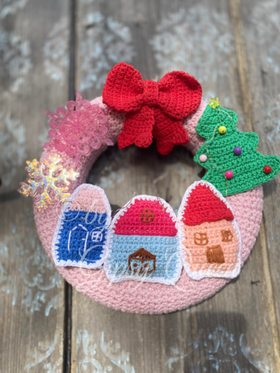 Häkelanleitung Weihnachtskranz