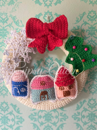 Häkelanleitung Weihnachtskranz