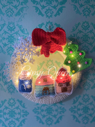 Häkelanleitung Weihnachtskranz