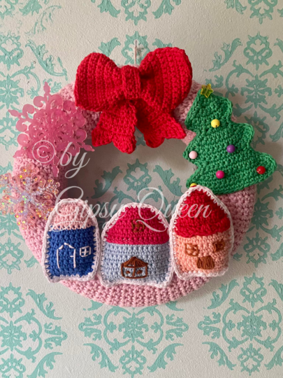 Häkelanleitung Weihnachtskranz