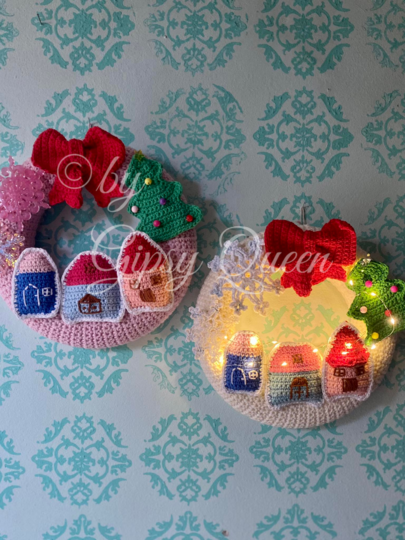 Häkelanleitung Weihnachtskranz