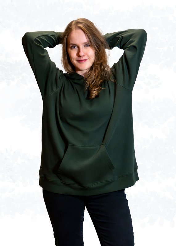 Tessa – Weiter Damen Hoodie im Boyfriend-Look mit Kragen/Kapuze (BU 80-116) - Bild 12