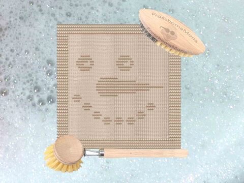 Deckchen Motivtuch „ Schneemanngesicht “ Spüllappen Spüli Topflappen Deko