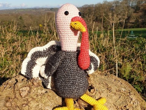 Trenton the Turkey Crochet Amigurumi Pattern (English)