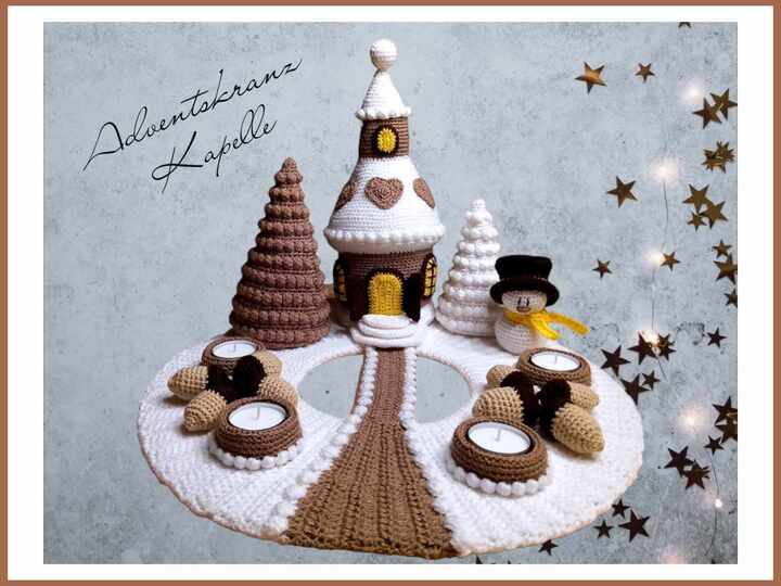 Häkelanleitung / Adventskranz ~ Kapelle