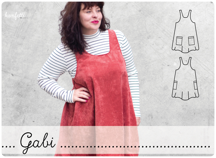 Gabi - Schnittmuster Latzrock für Damen