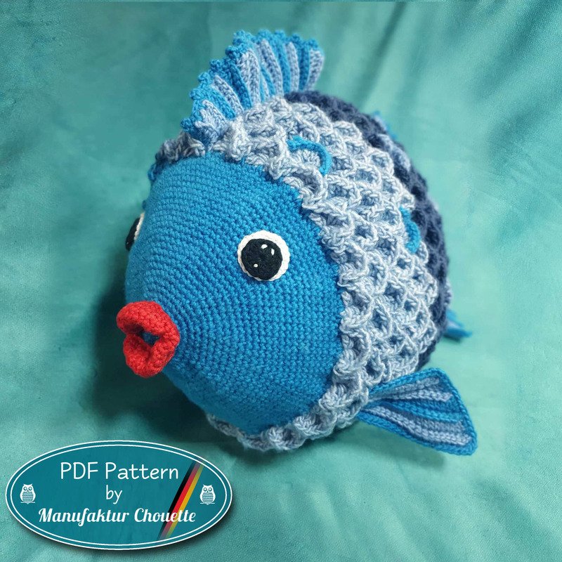 "Eddy" der Bobbelfisch - ausführliche Häkelanleitung - Bild 3