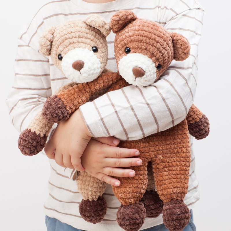 Bear snuggler crochet pattern, bear lovey pattern, comforter - Image 4