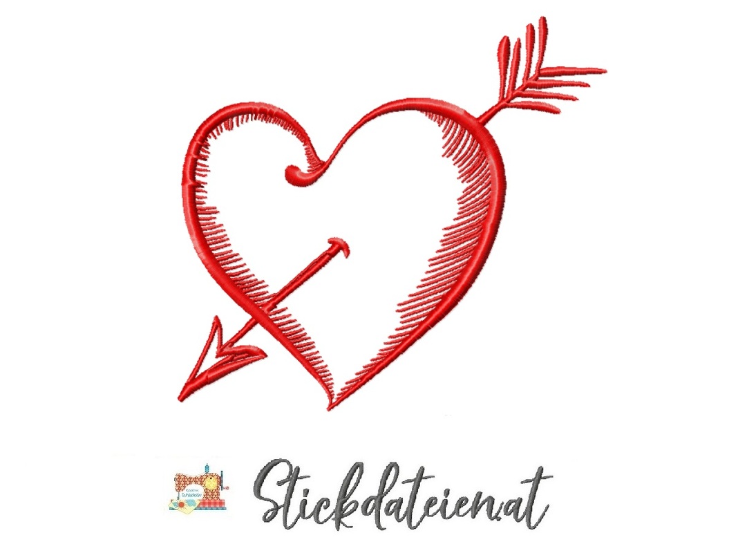 Stickdatei HERZEN, Herzstickdatei, Liebesstickdatei, romantische Stickdatei