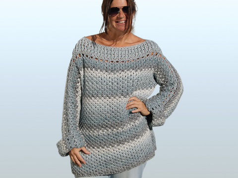 Oversizepulli SKYLINE (Universalgröße - leicht anzupassen)