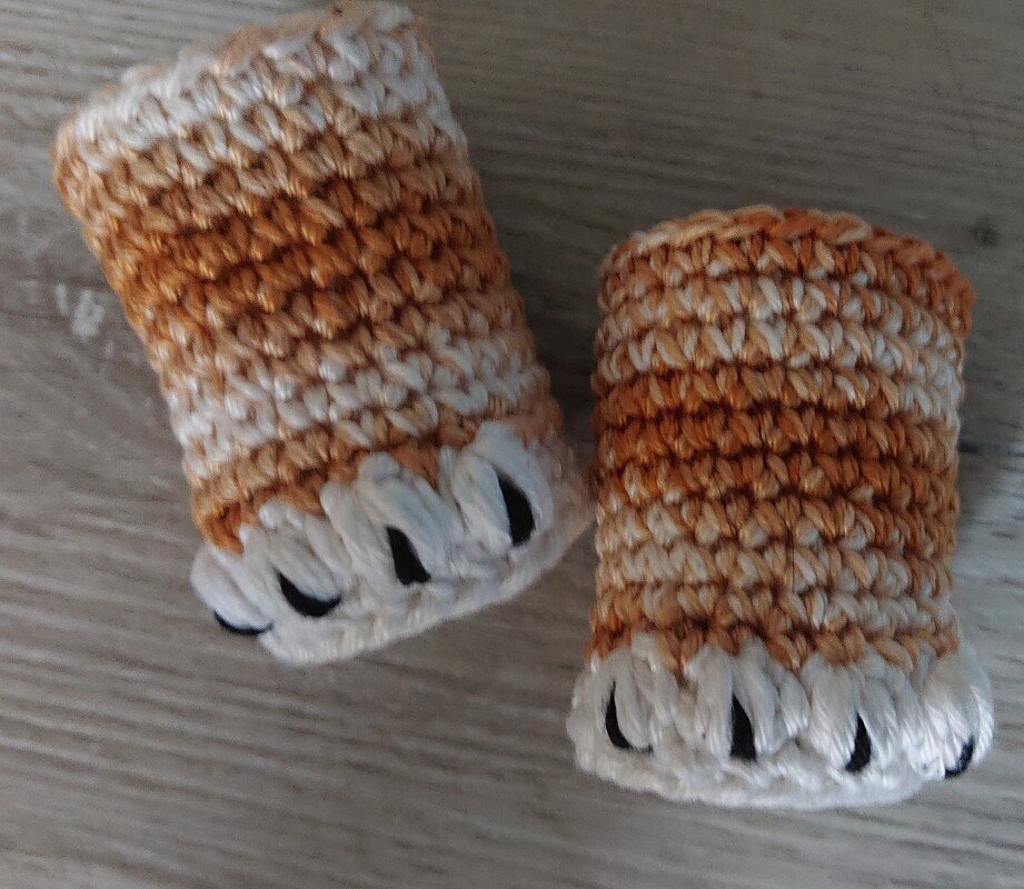 Häkelanleitung Stuhlsocken Katzenpfötchen